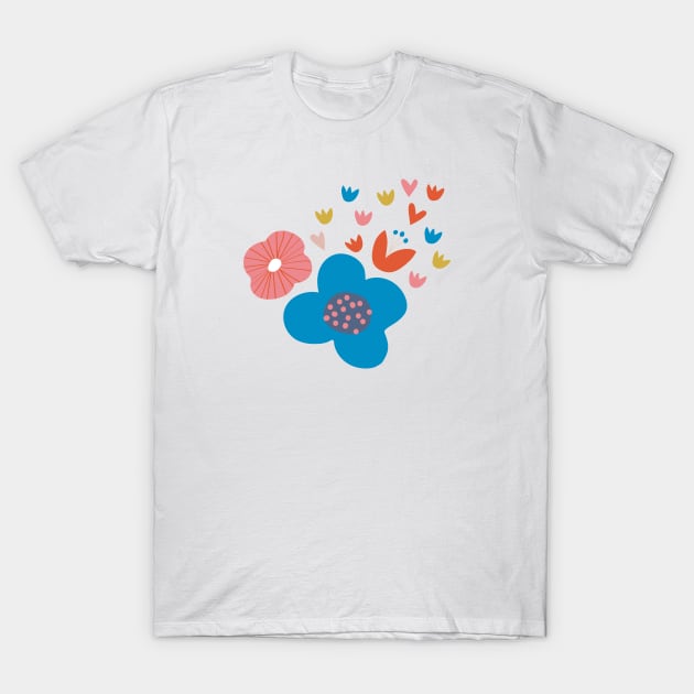 Beautiful Flowers T-Shirt by Rosalind Maroney Illustration